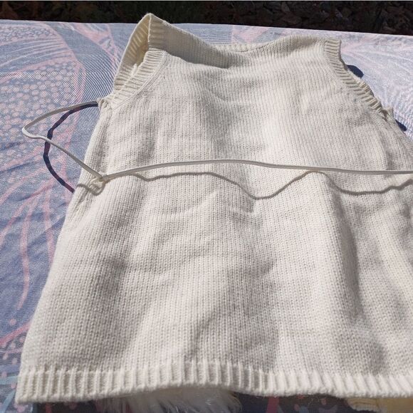 H&M Sleeveless M Knitted Faux Fur Open Women's Cardigan.Condition: good - Picture 6 of 7